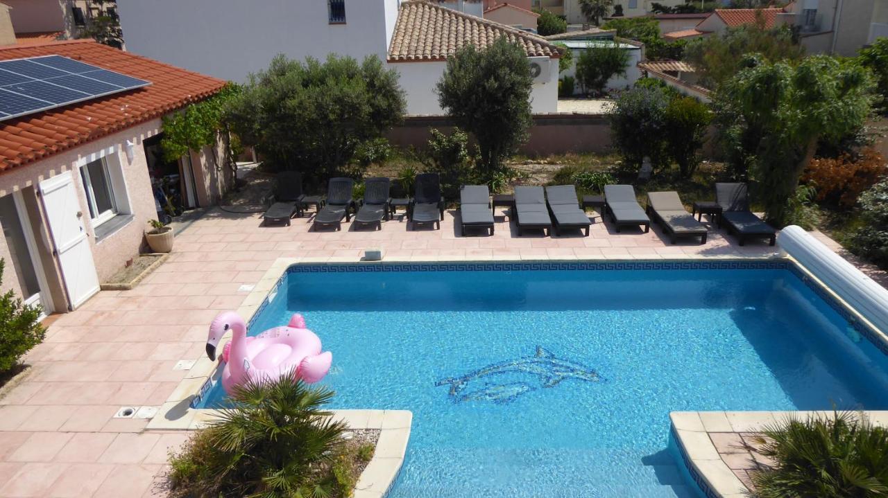Les 2 Dauphins Villa Le Barcarès Exterior foto